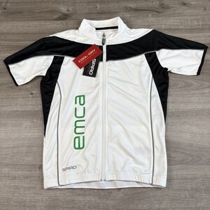 Spiro Ladies Jacket Size 12 (M) Radjacket Bikewear Full Zip Tops, White / Black